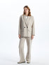 LC Waikiki Women's Straight Long Sleeve Gabardine Blazer Jacket